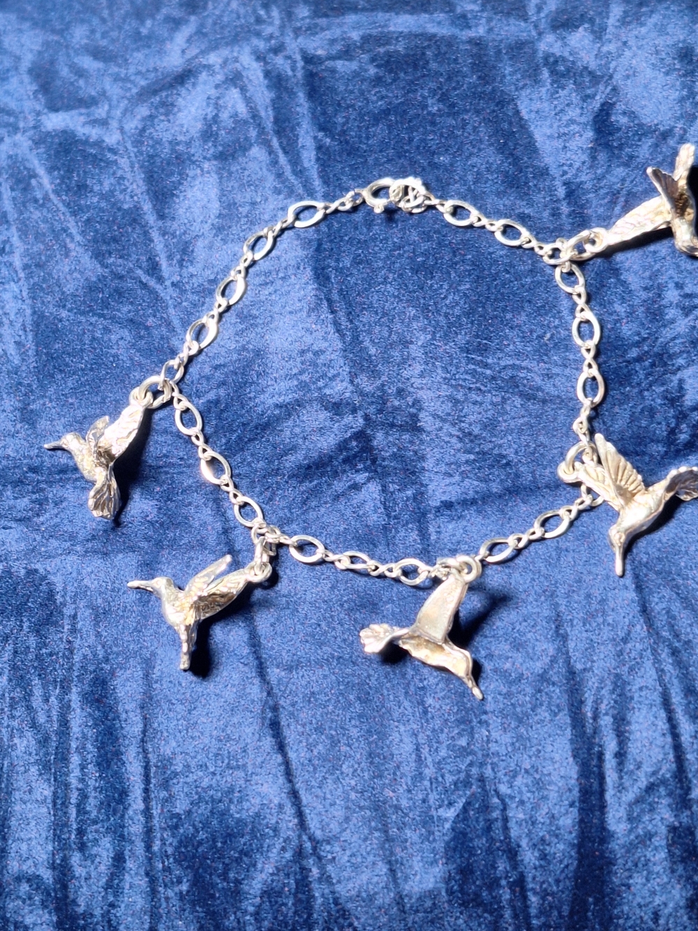 925 Sterling Silver Bird Charm Bracelet